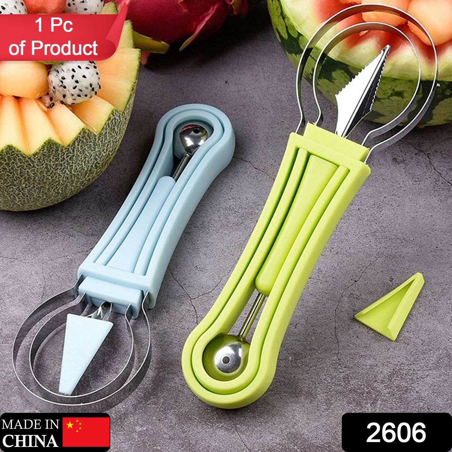 2606  4 In 1 Stainless Steel Melon Baller Seed Remover Sorbet Dessert Ball Spoon Fruit Digging Spoon Double Sided Fruit Scooper Watermelon Baller Scoop 2606  4 In 1 Stainless Steel Melon Baller Seed Remover Sorbet Dessert Ball Spoon Fruit Digging Spoon Double Sided Fruit Scooper Watermelon Baller Scoop